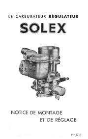 carburateur solex reglage